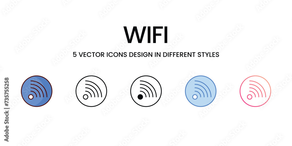 Wifi icon vector stock illustration. Wifi icon vector stock illustration.