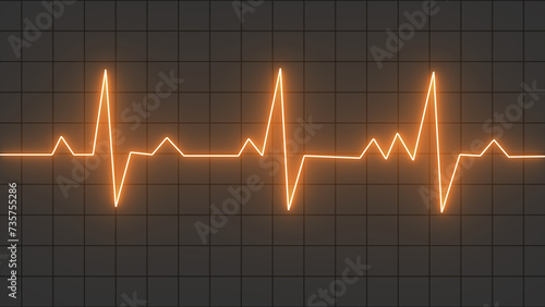 Heartbeat icon Sinus bradycardia. photo