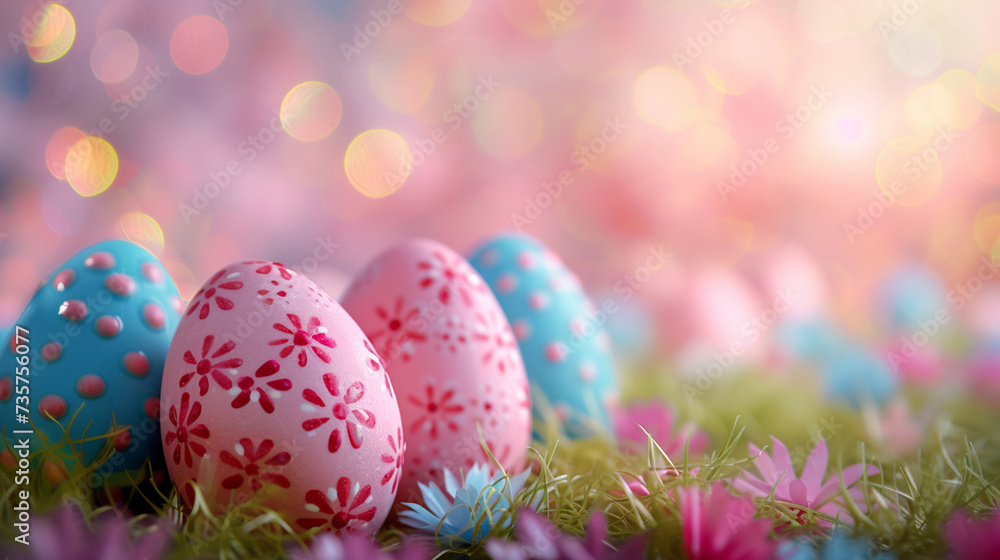 Easter Monday egg hunt background. Easter Monday egg hunt background.