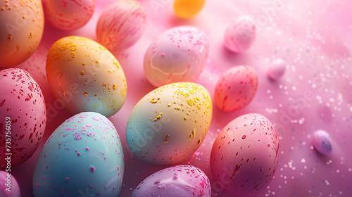 Easter Monday egg hunt background.