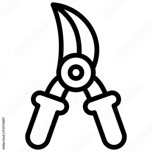 clippers icon illustration design with outline