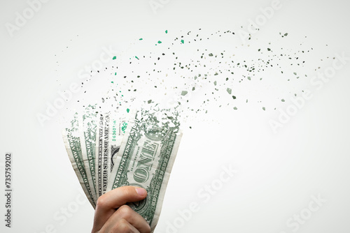 Canvas-taulu US Dollar Bills Disappear Into Thin Air