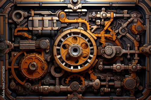 Industrial steampunk theme background