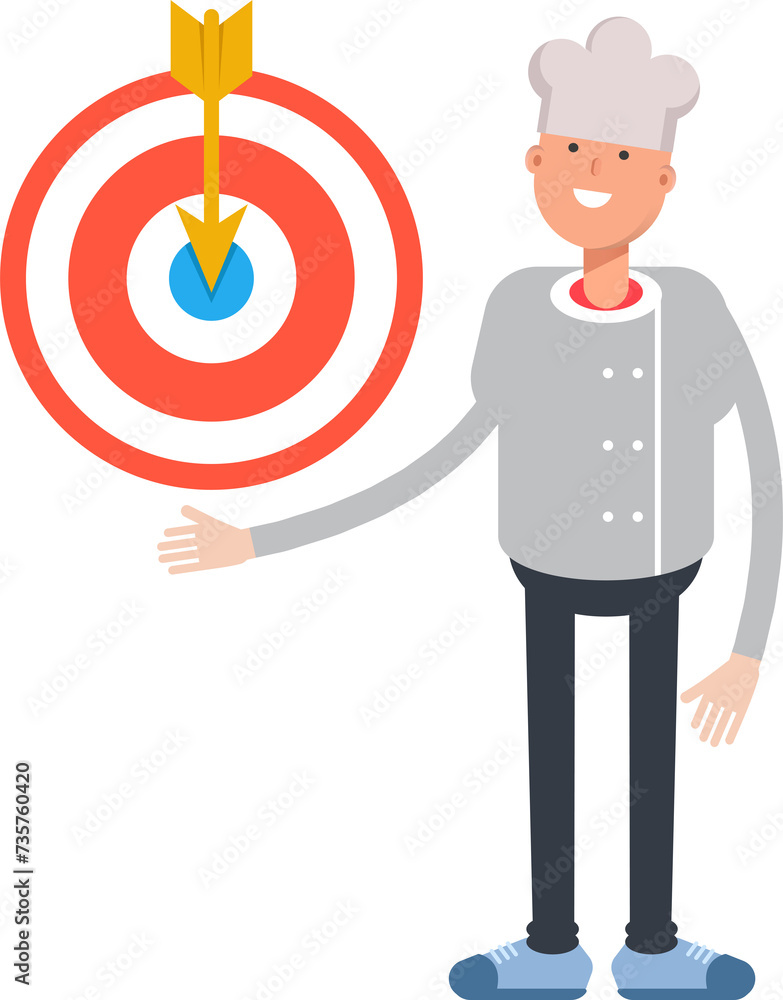 Chef Character Holding Dart
Chef Character Holding Dart
