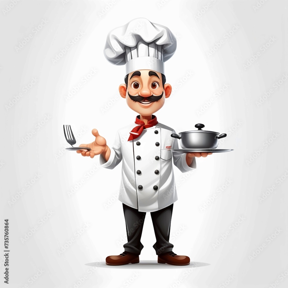vector chef character design. vector chef character design.