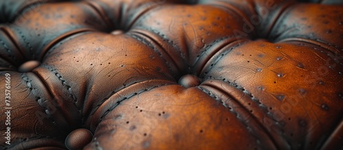 detail of leather furniture