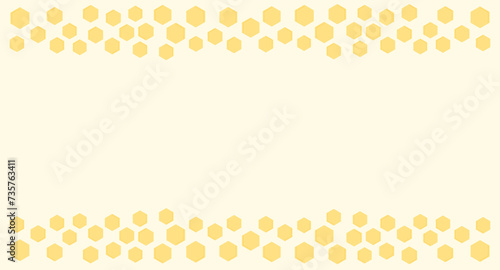 Beehive honey sign on yellow background vector illustration.