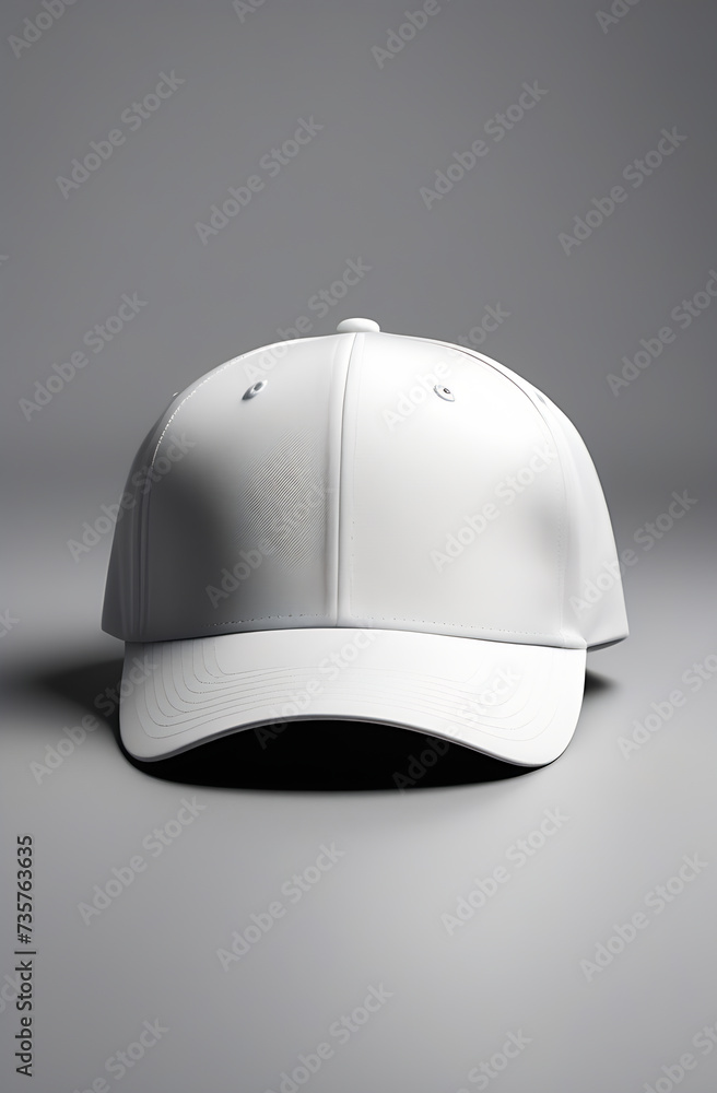 mockup white cap on a gray background mockup white cap on a gray background