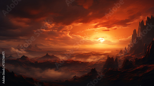 Sunset panorama © Cybonad