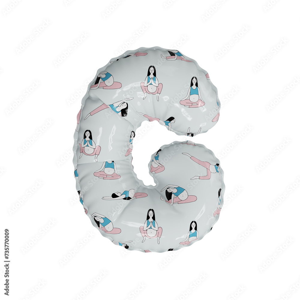 3D simplistic letter pattern helium balloon letter G 3D simplistic letter pattern helium balloon letter G