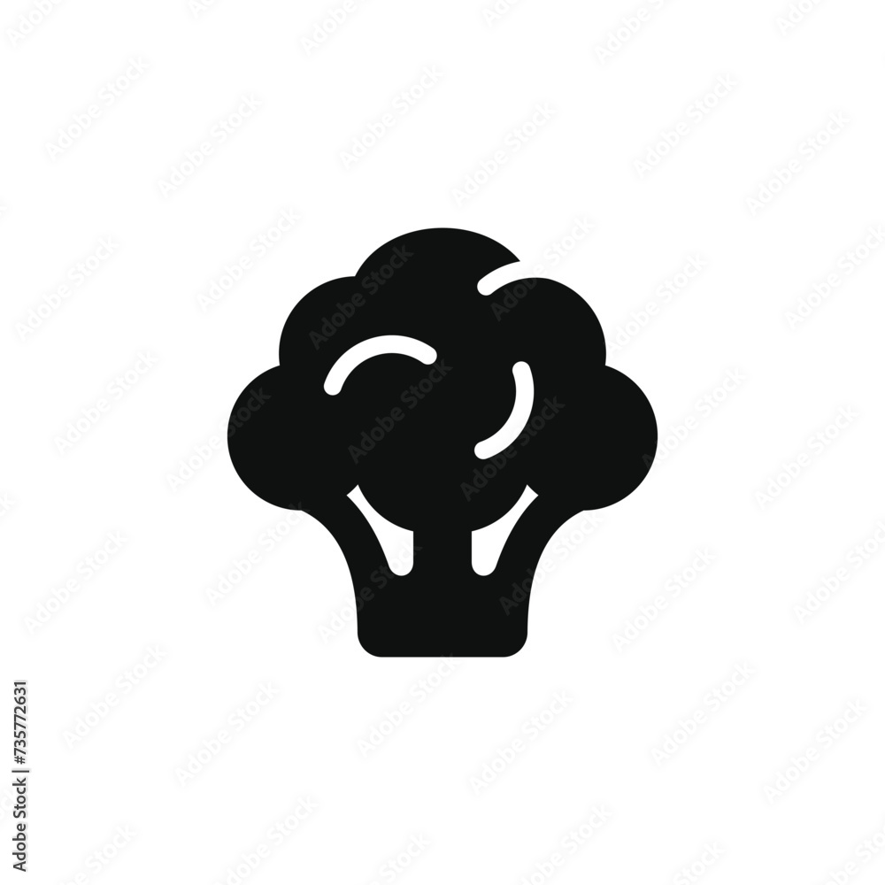 Broccoli icon isolated on transparent background