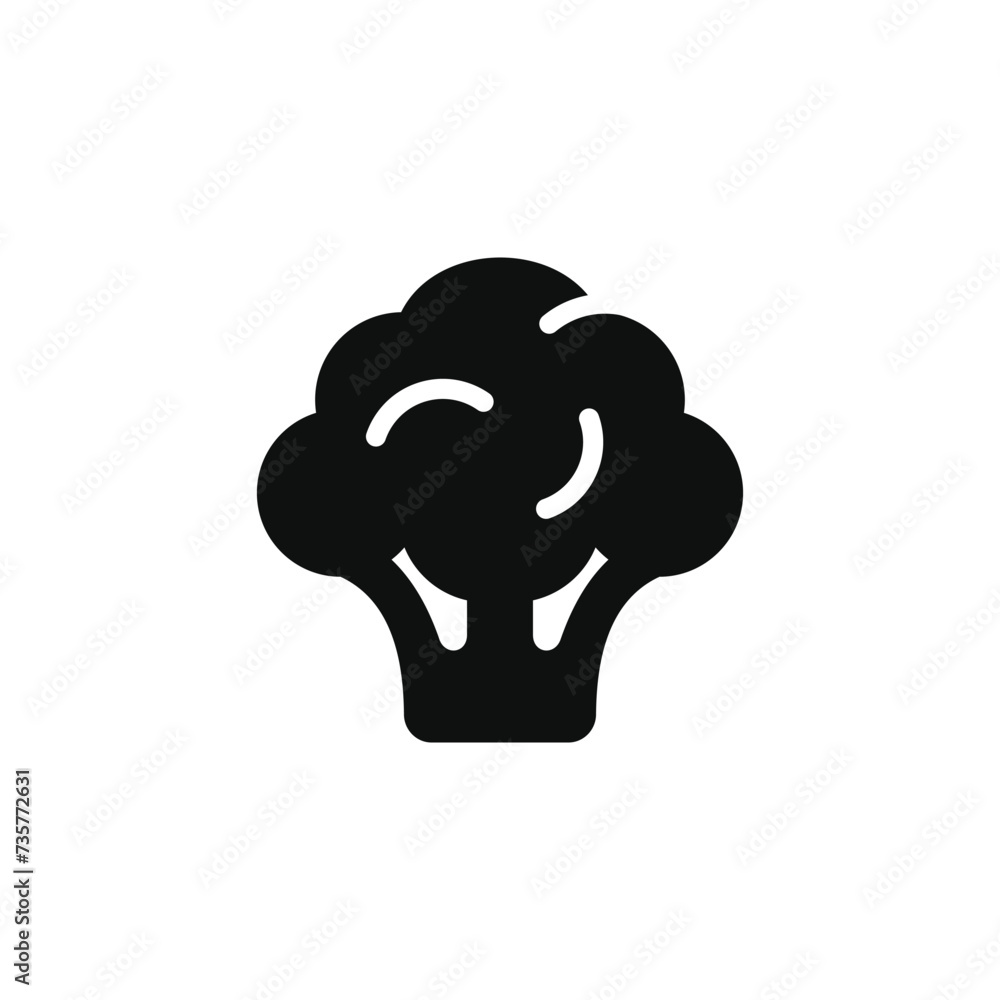 Broccoli icon isolated on transparent background Broccoli icon isolated on transparent background