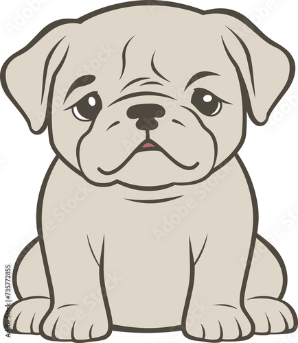 Bulldog design clipart design illustration