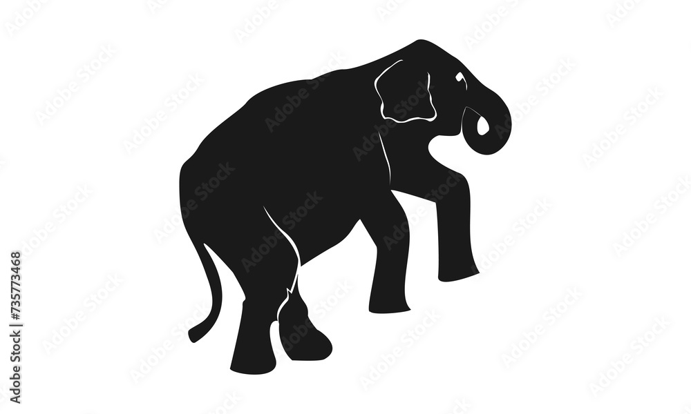 Happy elephant dancing illustration design vector