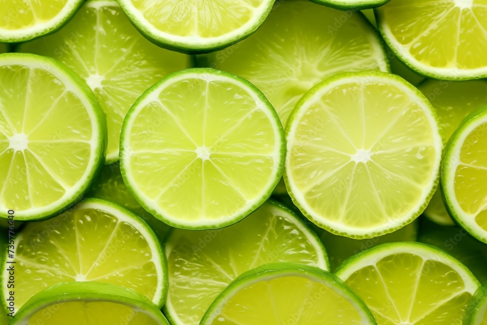 Close-Up of Lime Slices Close-Up of Lime Slices