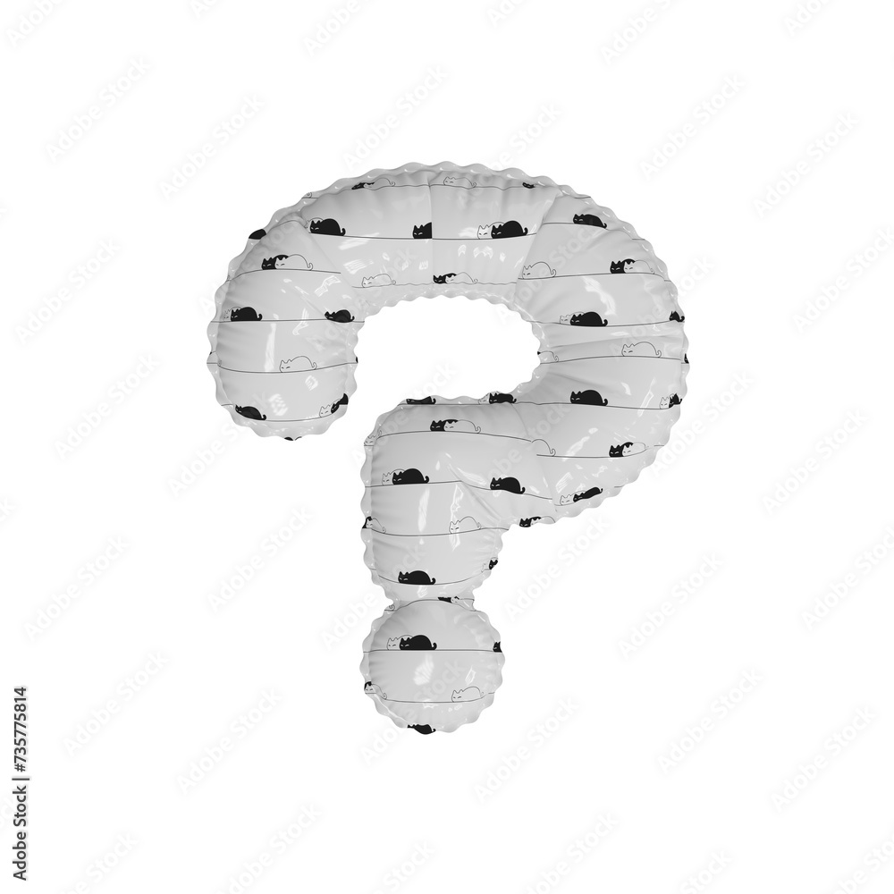 3D simplistic cat pattern helium balloon 3D simplistic cat pattern helium balloon