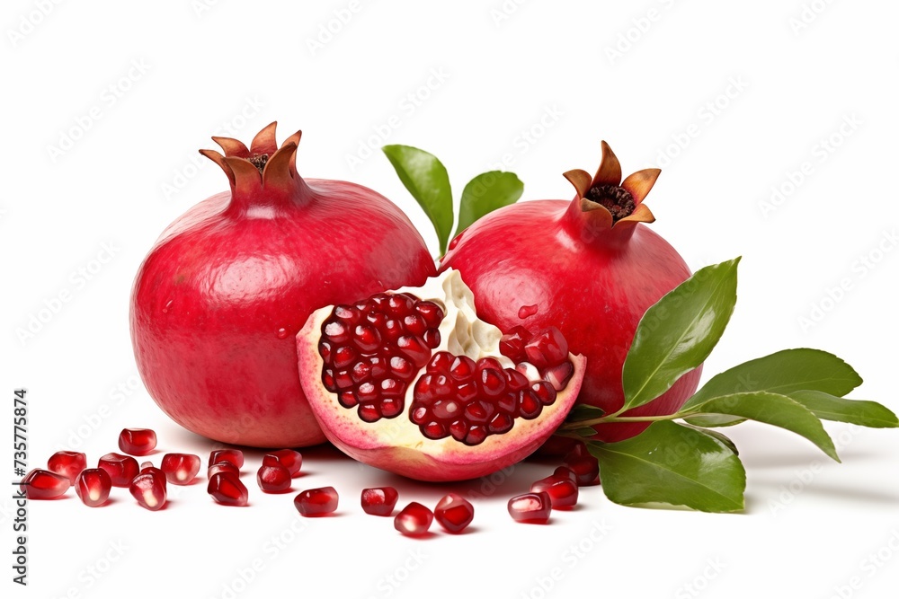 Pomegranate on White Background Pomegranate on White Background