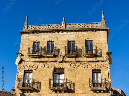 Detail of the upper part of the Palace of the Marques de Cerralbo (16th century). Ciudad Rodrigo, Salamanca, Spain. photo