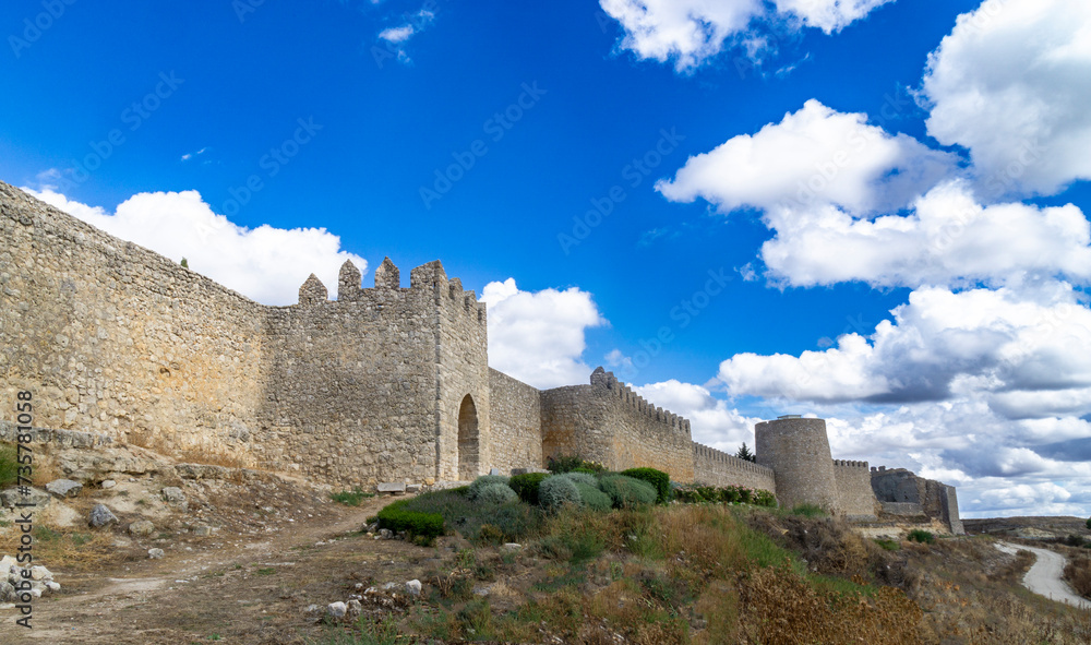 Wall of the town of Urueña (12th-13th century) on the southern part. Valladolid, Castile and Leon, Spain.