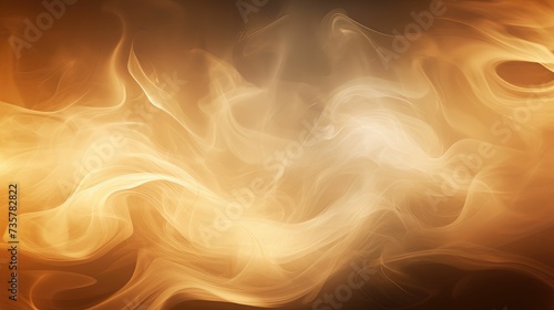 Flame Abstract Background with Ivory Smoke Puffs: Fiery Artistic Texture
