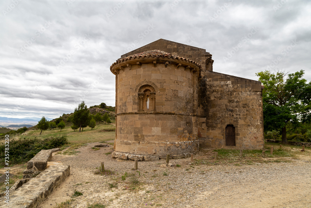 Apse of the Romanesque hermitage of Santa Maria de la Piscina (12th century). San Vicente de la Sonsierra, La Rioja, Spain.