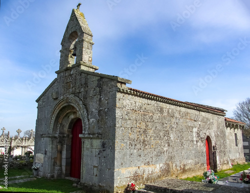 Romanesque church of San Salvador de Vilar de Lebres. Trasmiras, Ourense, Spain. photo