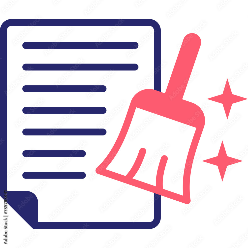 Fototapeta premium Data Cleaning Icon