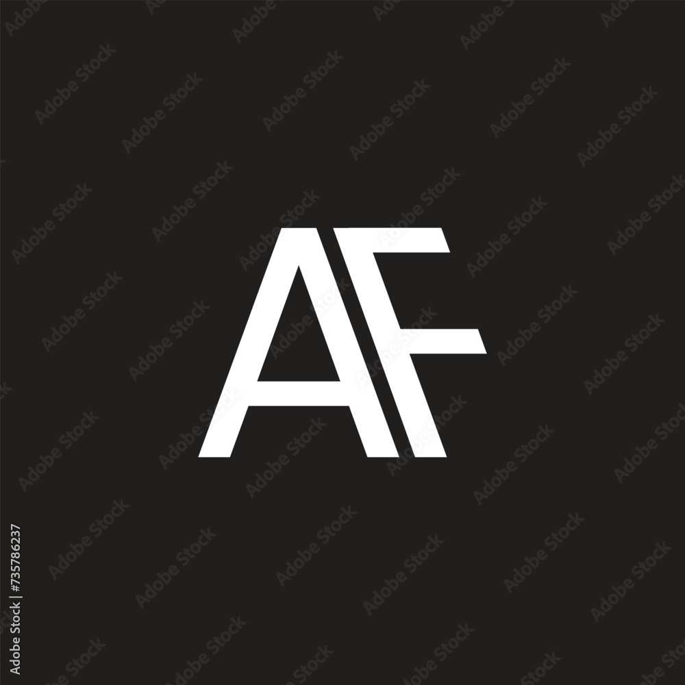 AF Letter Logo, Monogram, alphabetic Initials Letter symbols AF Letter Logo, Monogram, alphabetic Initials Letter symbols
