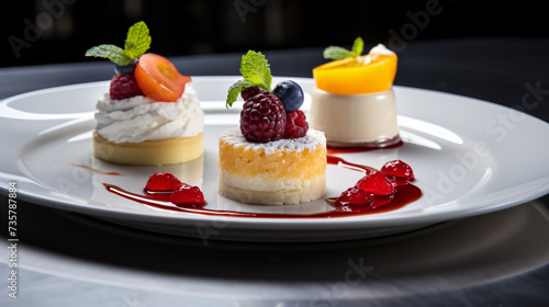 Three small desserts