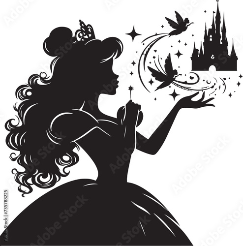 silhouette of a princess