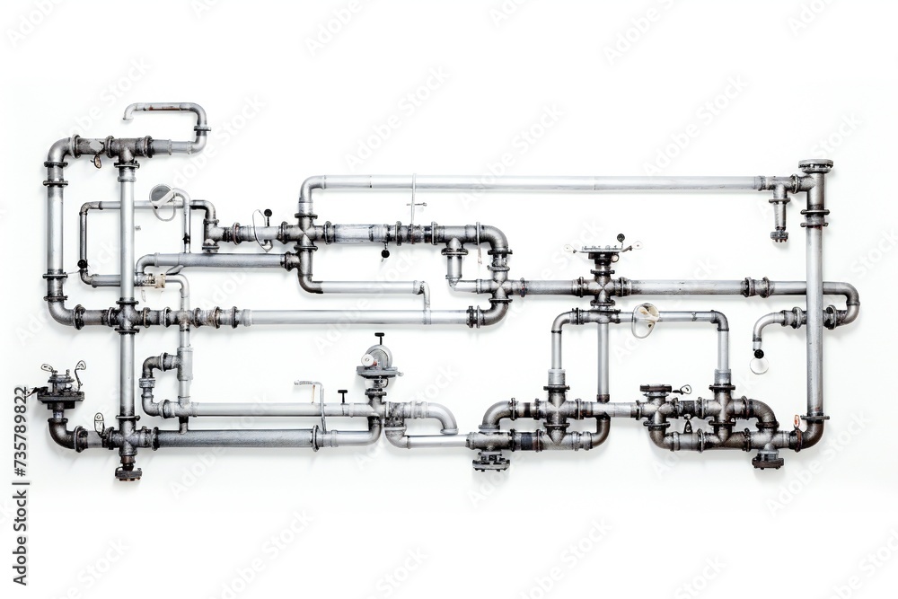 Plumbing industry banner design element isolated on white background Generative Ai Plumbing industry banner design element isolated on white background Generative Ai
