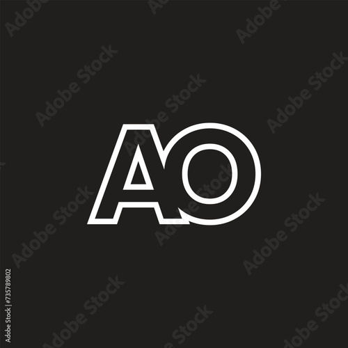 AO Letter Logo, Monogram, alphabetic Initials Letter symbols