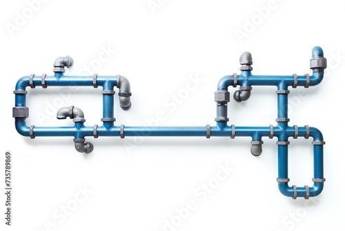 Plumbing industry banner design element isolated on white background Generative Ai