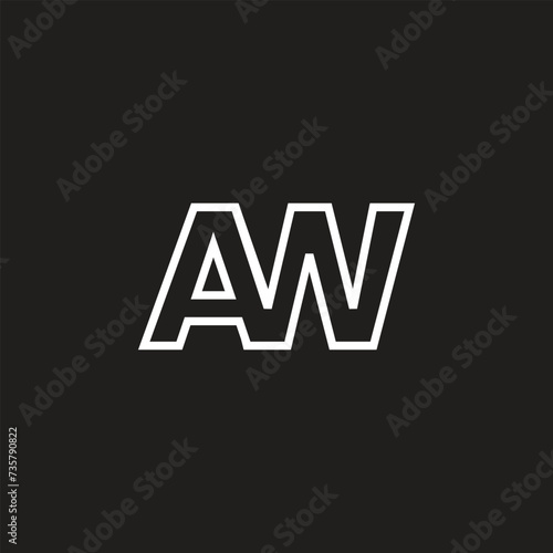 AW Letter Logo, Monogram, alphabetic Initials Letter symbols