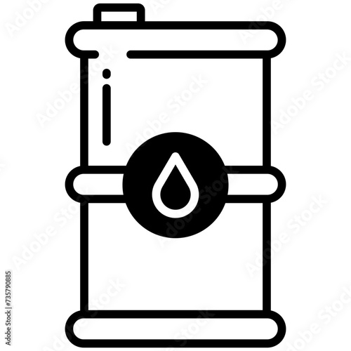 oil glyph and line vector illustration