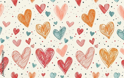 seamless pattern with hearts