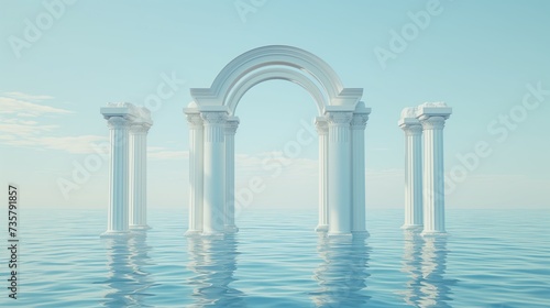 columns in the sea