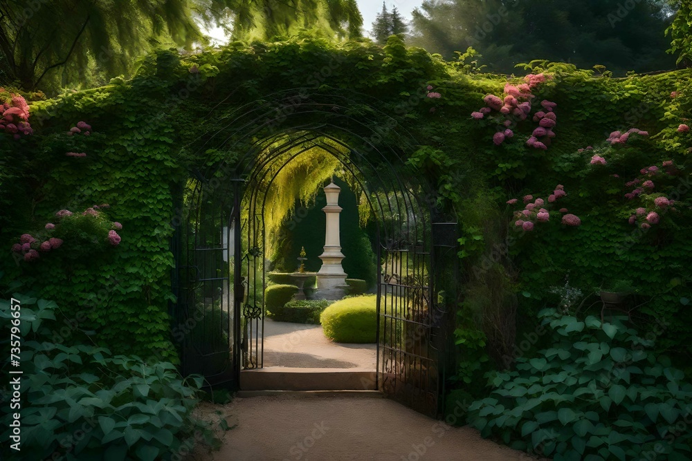 gate in the garden gate in the garden