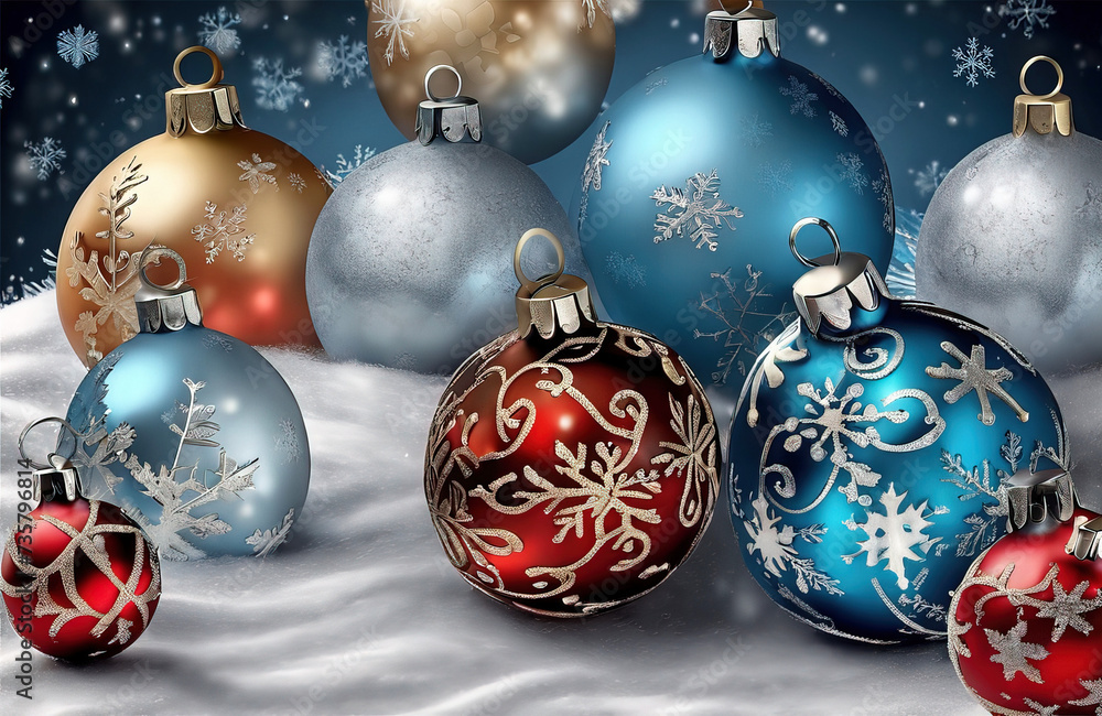 Christmas background, colorful baubles. Christmas background, colorful baubles.
