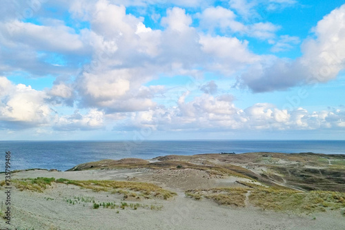 A view from above of the seashore. Rest at the seaside