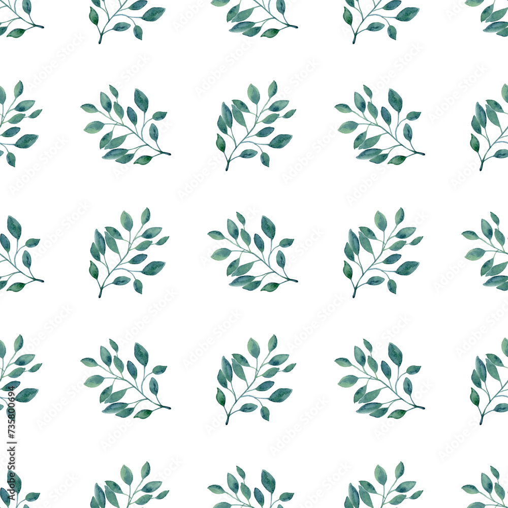 
Seamless watercolor floral pattern. Hand-drawn illustration
