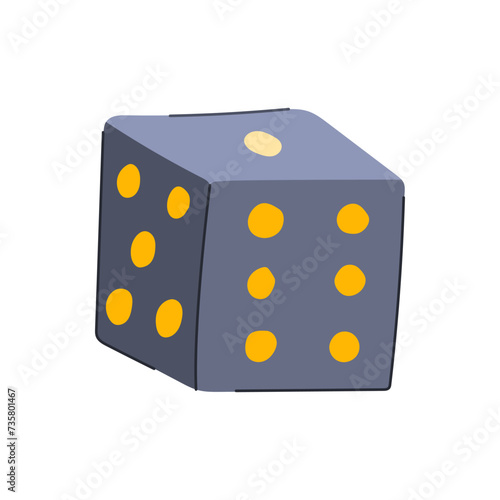 die dice cartoon vector illustration