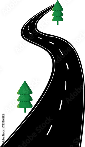 Bending roads vector