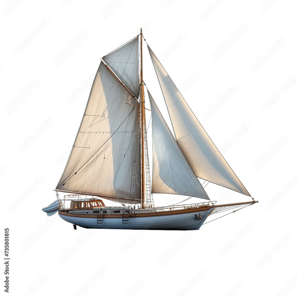 Obraz premium sailboat isolated on transparent background, element remove background, element for design