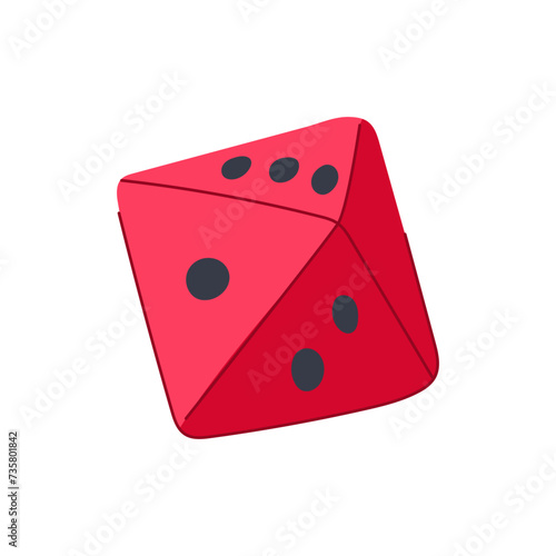 roll dice cartoon vector illustration