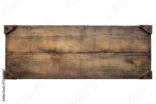 Wooden banner isolated on transparent background Generative Ai