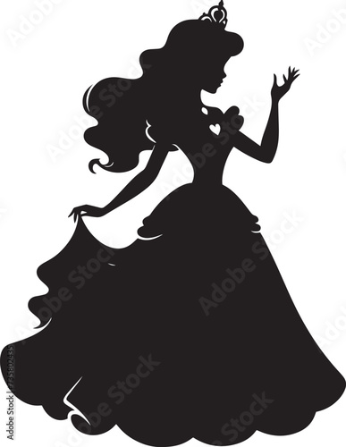 silhouette of a dancing girl photo