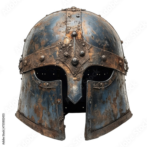 Viking warriors helmet isolated on transparent background, element remove background, element for design