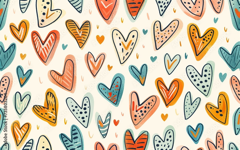 Fototapeta premium hearts background