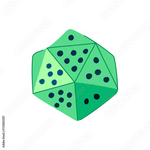 red dice cartoon vector illustration